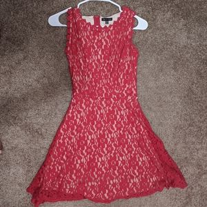 Red Lace Mini Dress